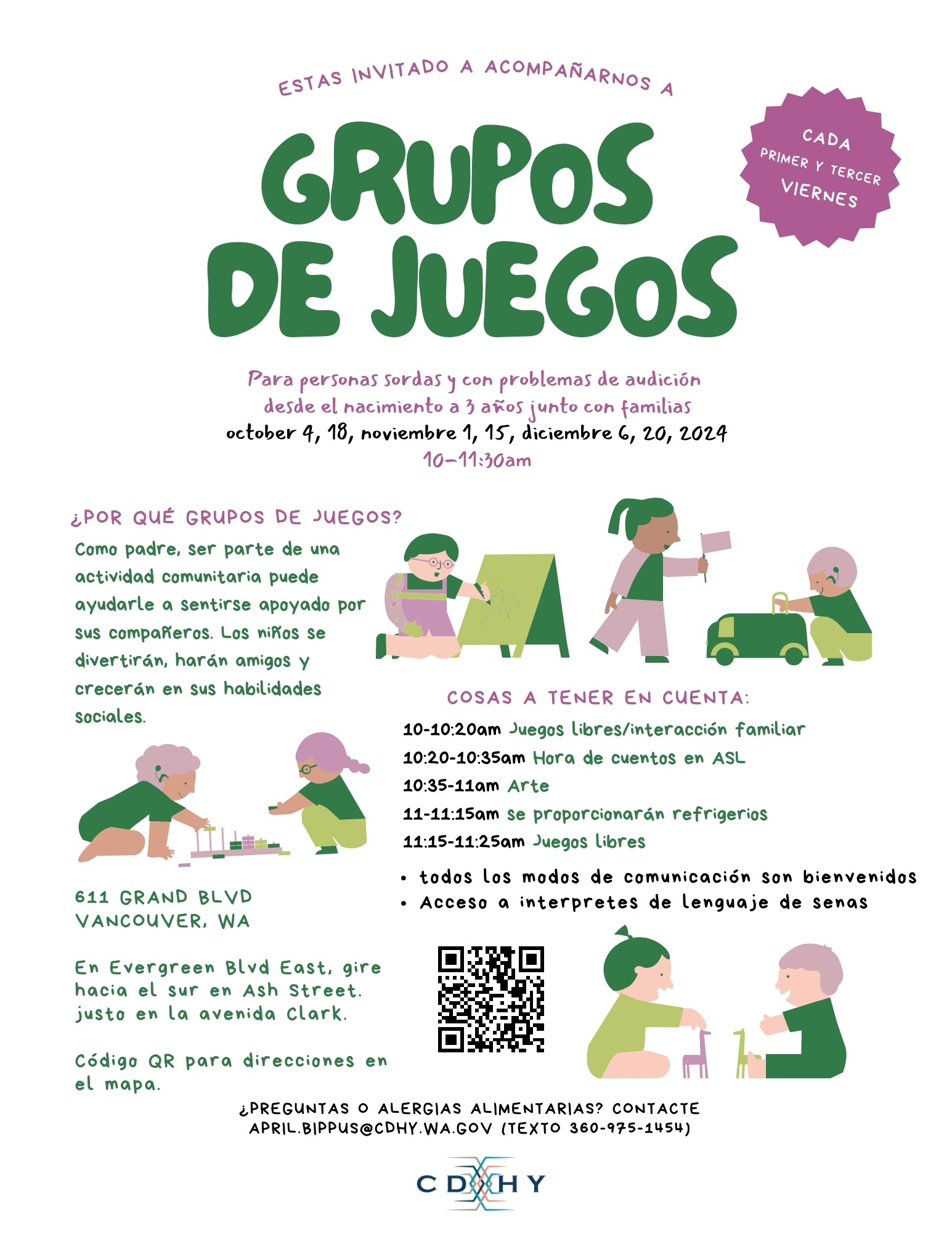 b-3 family playgroup flyer spanish