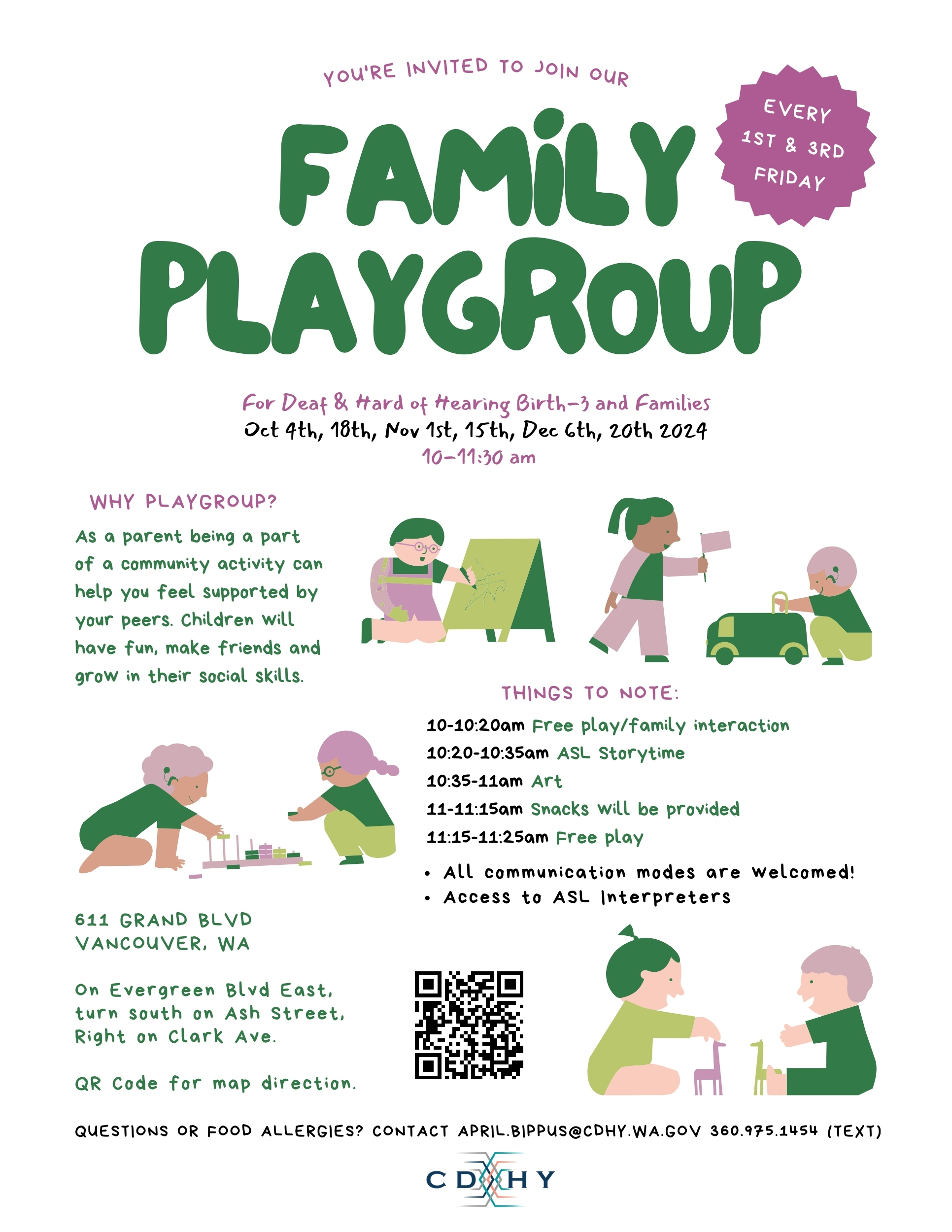 b-3 family playgroup flyer