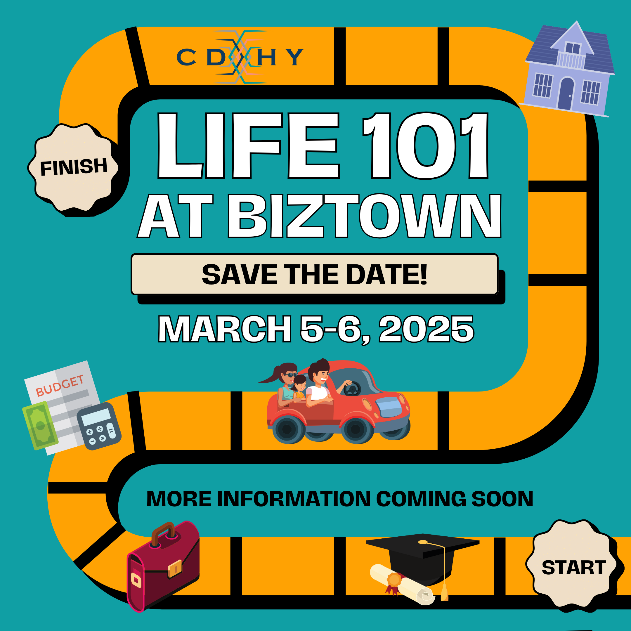 Biztown save the date.
march 5-6